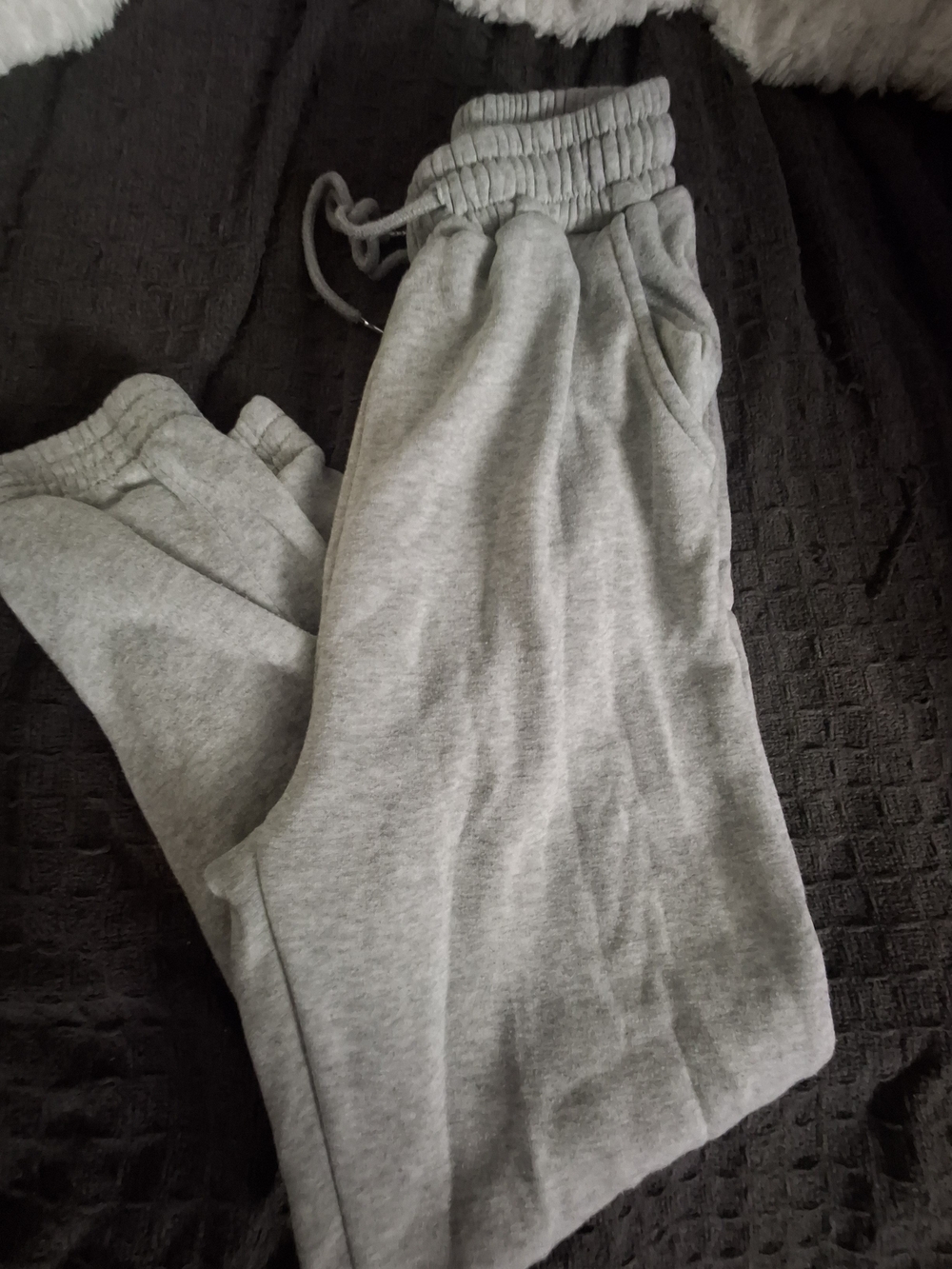 SHEIN Heather Gray Women's Jogger Track Pants with Drawstring